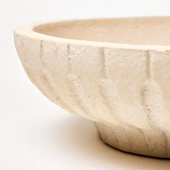 Threshold Studio McGee Ceramic Carved‎ Bowl Cream Tan - Target